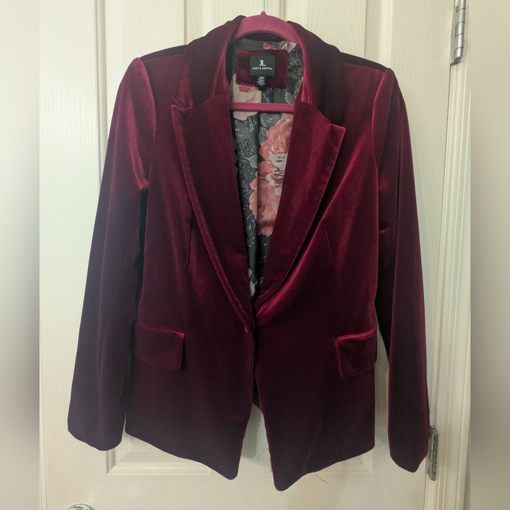 Jules & Leopold Burgundy Blazer